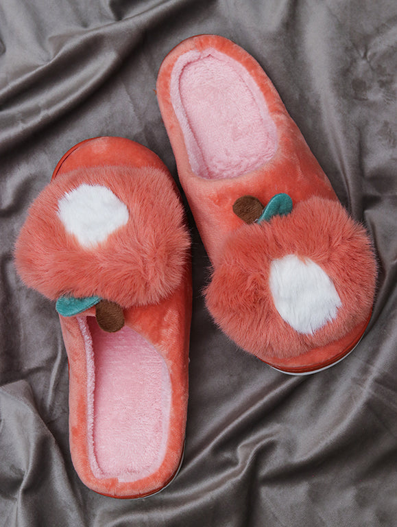 Fur hot sale top slippers