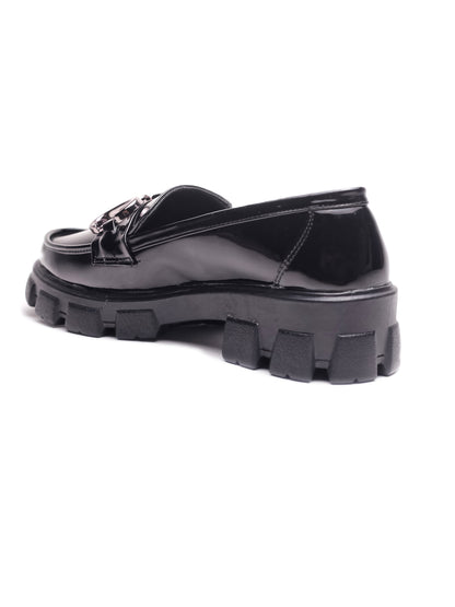 Brauch Black Patent Embellished Loafer Shoe