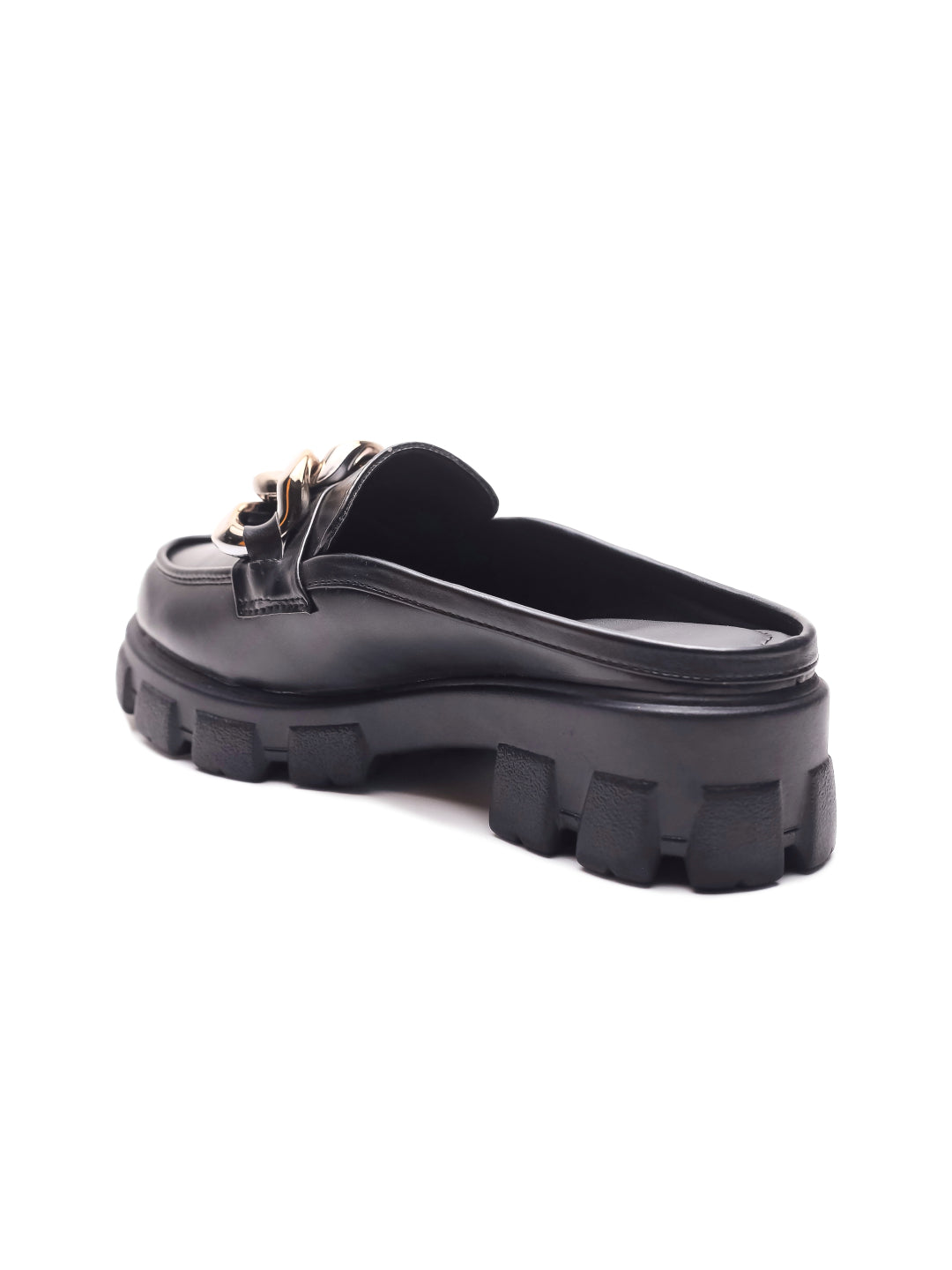 Brauch Black Embellished Slip-on Loafer Shoe