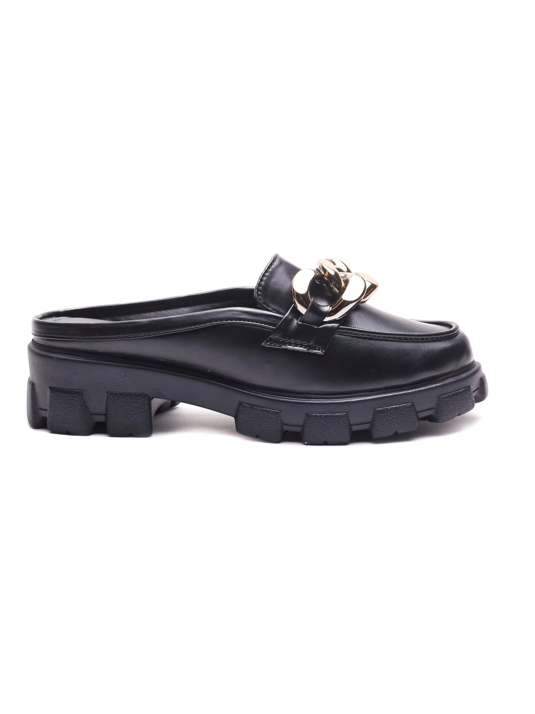 Brauch Black Embellished Slip-on Loafer Shoe