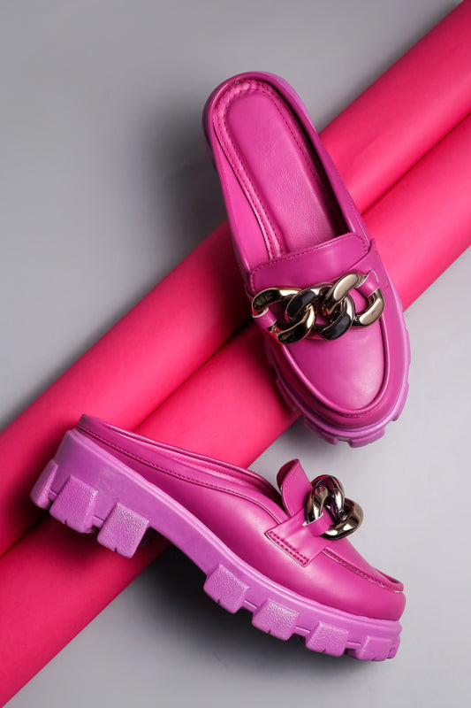 Brauch Pink Embellished Slip-on Loafer Shoe