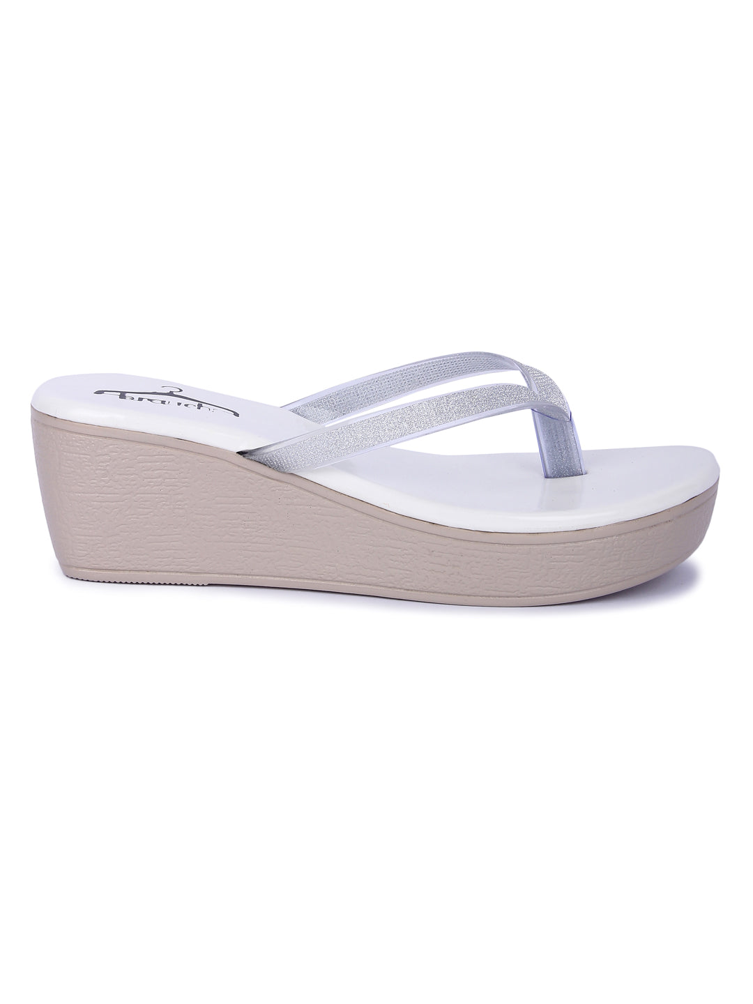 Brauch White Shine Thong Wedges brauch.in