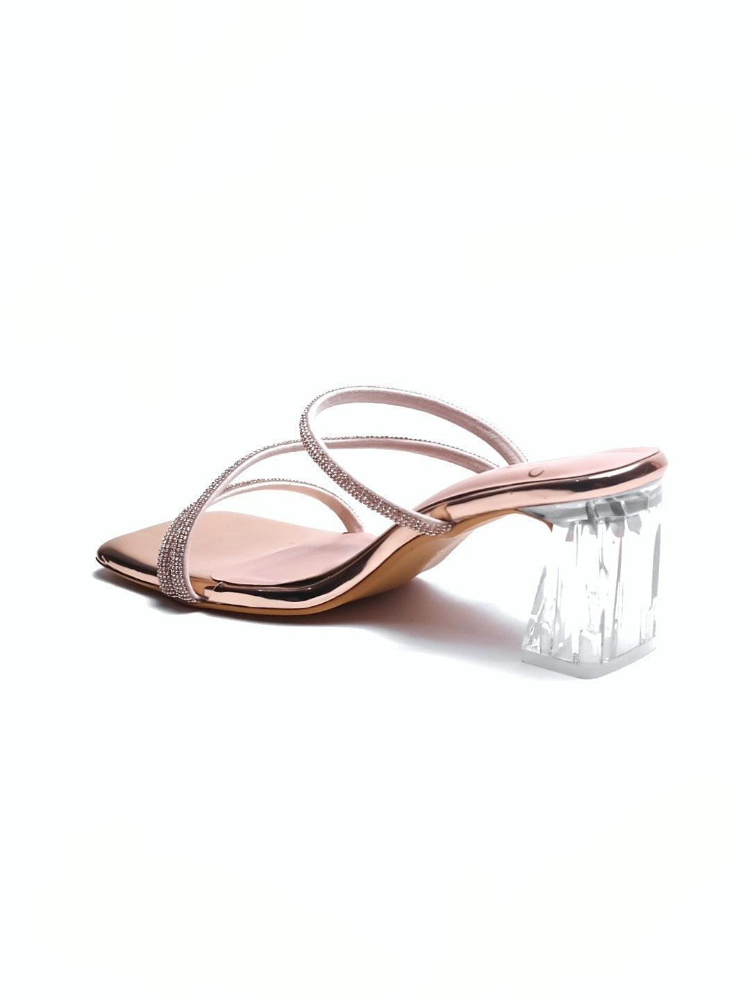 Brauch Rose Gold Rhinestone Multistrap heel