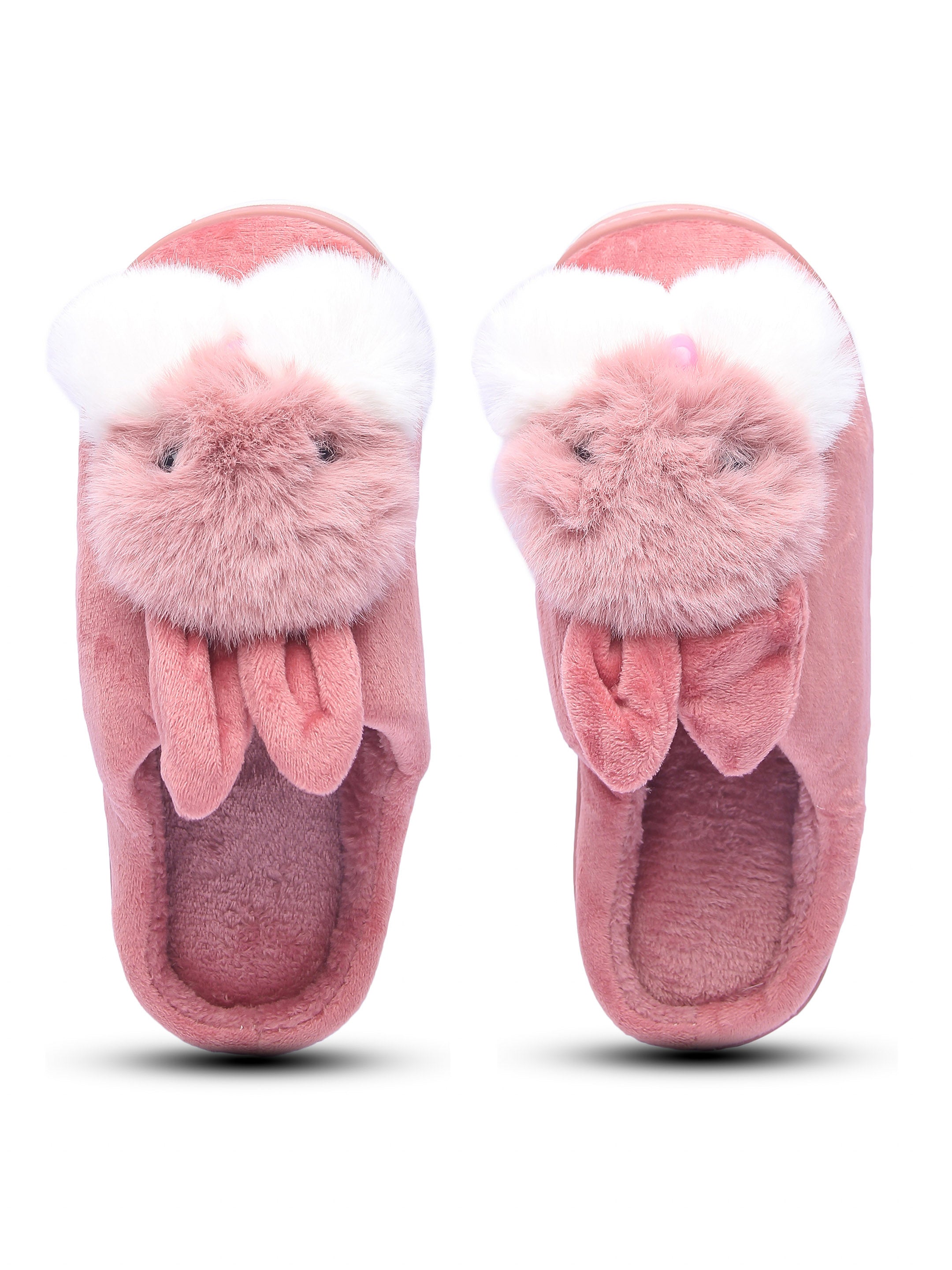 Brauch Women s Pink Furry Rabbit Winter Slippers brauch.in