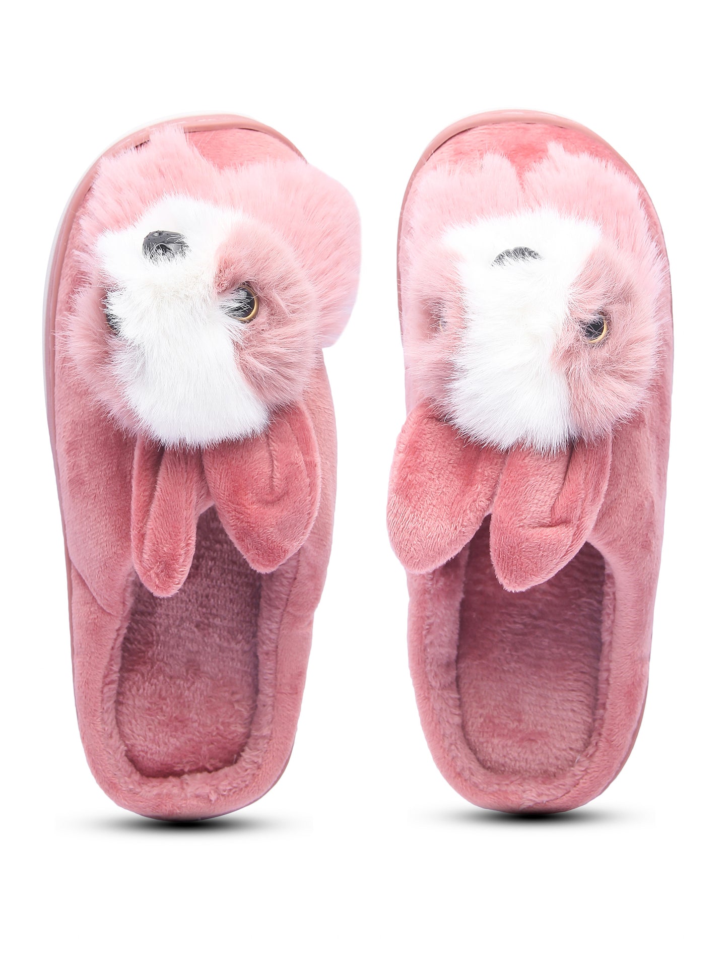 Brauch Women's Pink Cute Rabbit Winter Slippers