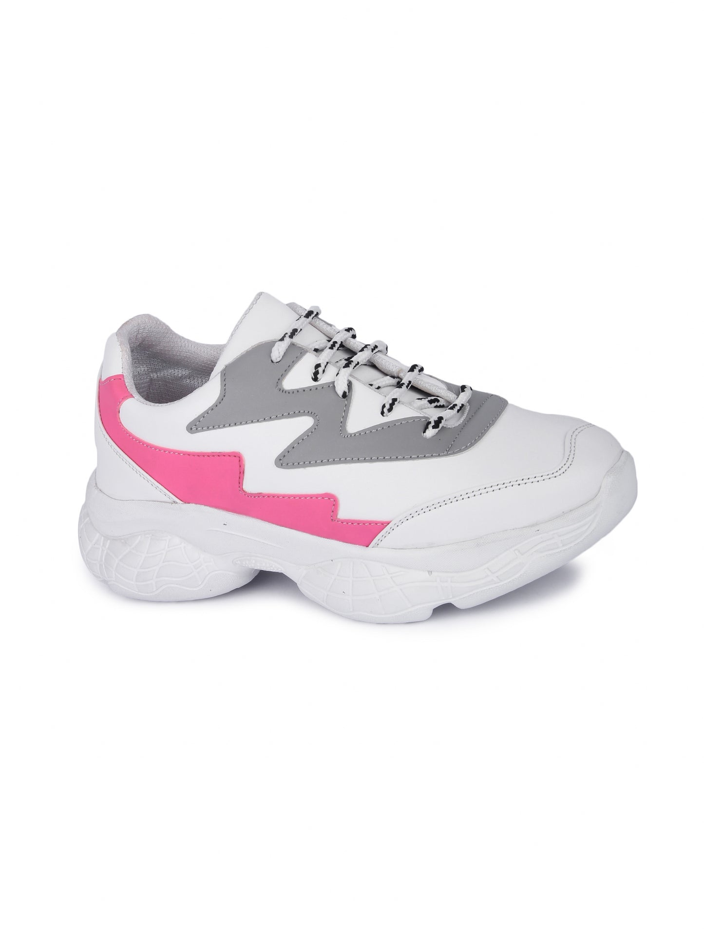 White & Pink Thunder Sneaker