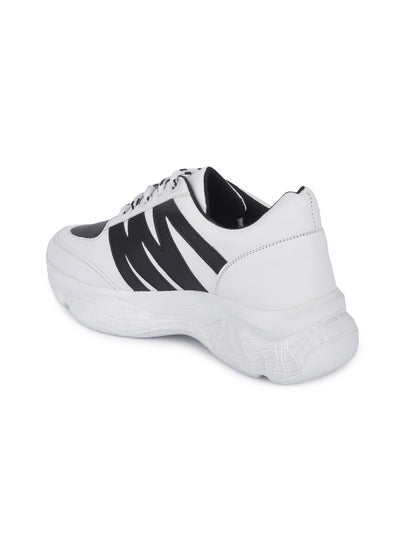 White And Black Stylish Striped Casual Sneaker