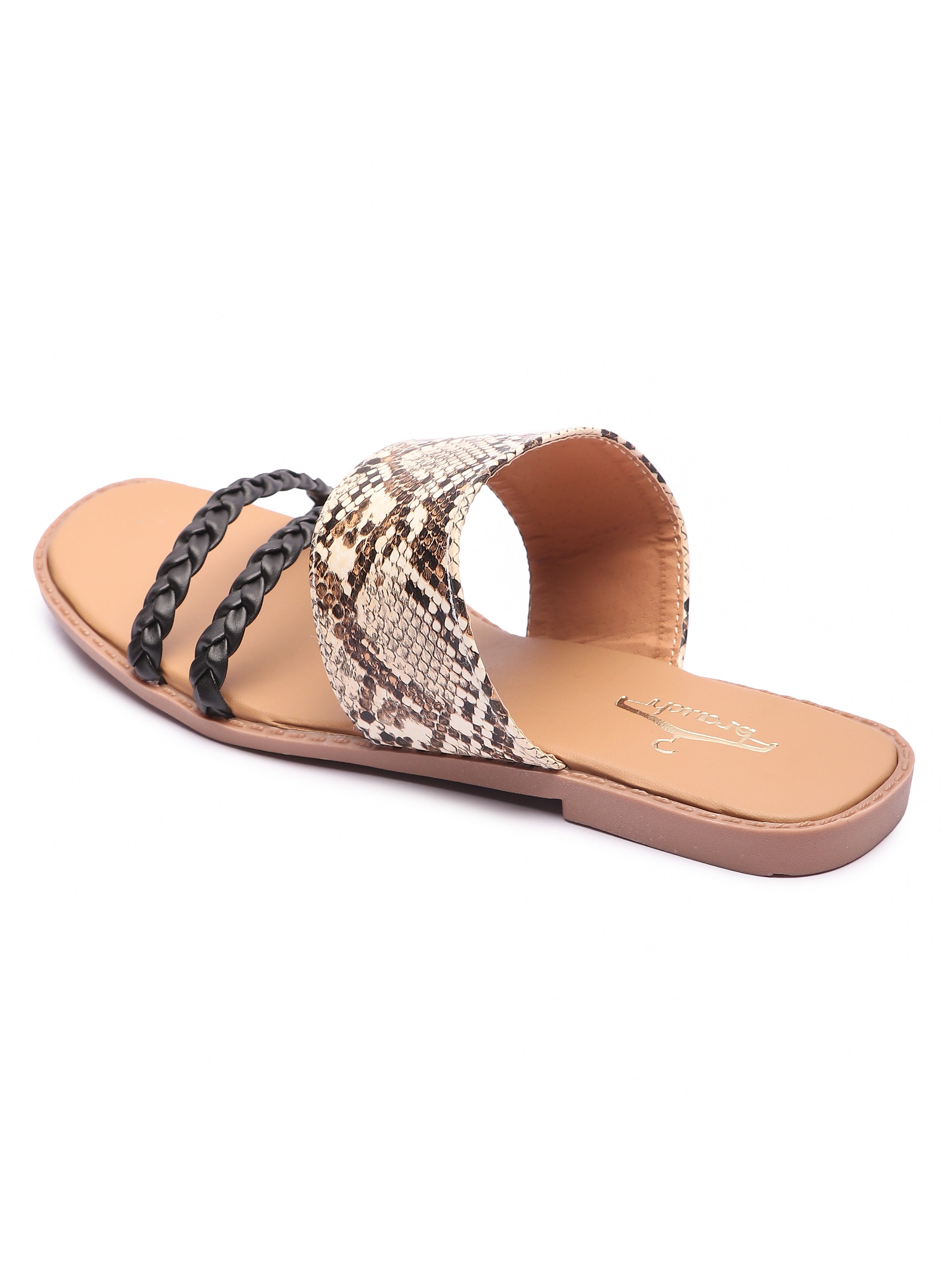 Snake print flip online flops