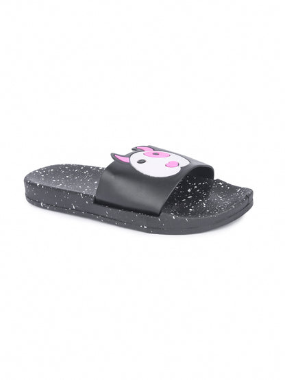 Brauch Women's Black Puppy Dotted Slides