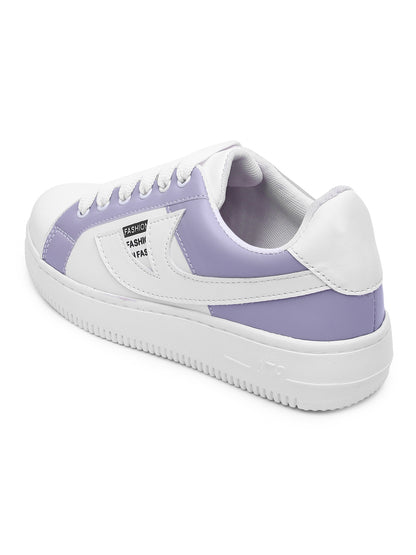 White & Lilac Hip Hop Casual Sneaker
