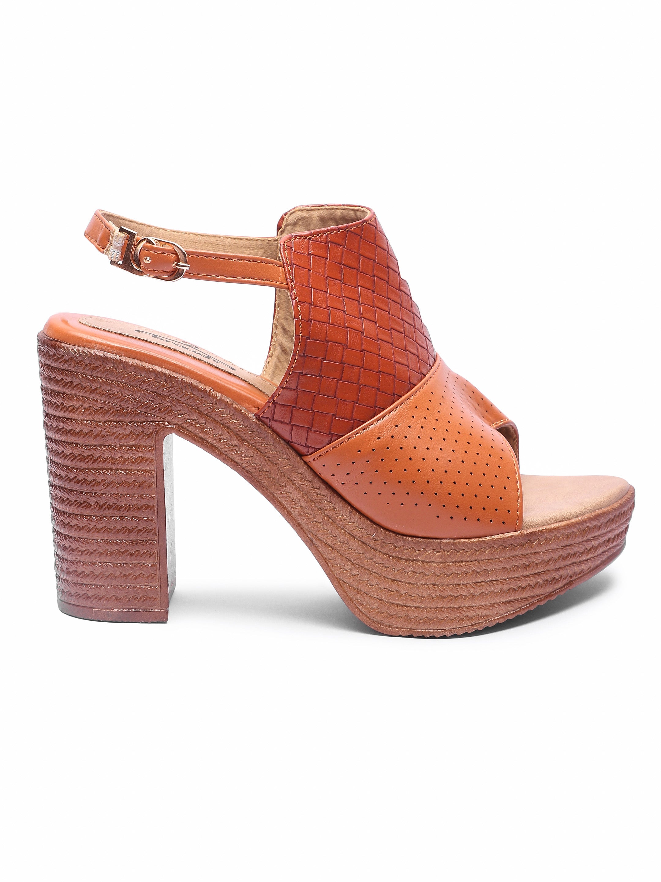 Tan platform best sale sandals heels