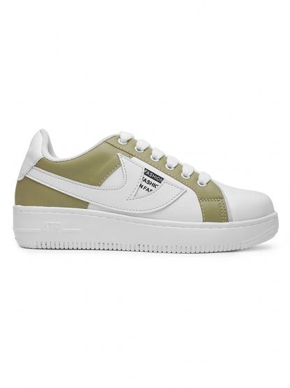 White & Olive Hip Hop Casual Sneaker