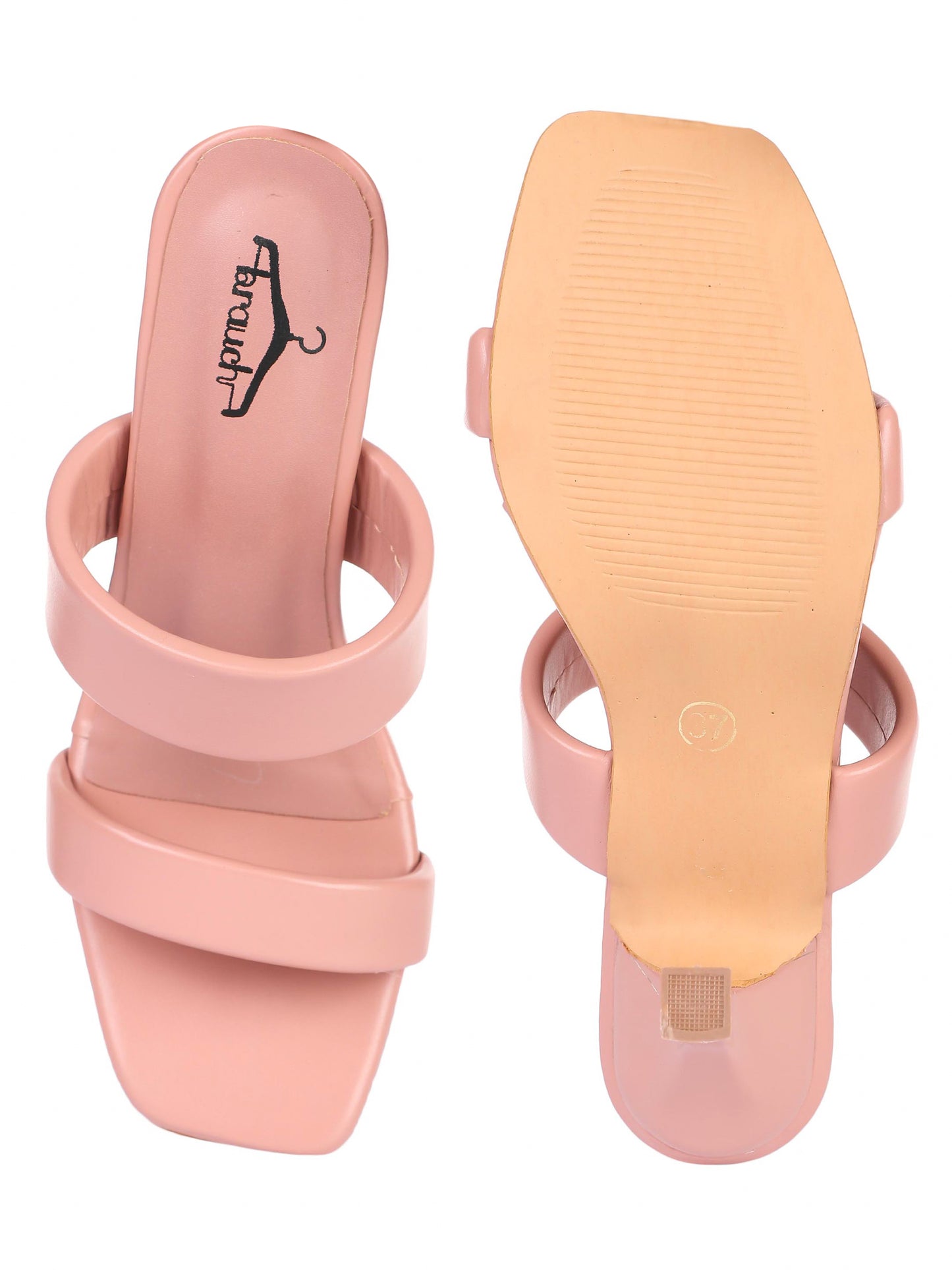 Brauch Women's Peach Solid Stiletto heels