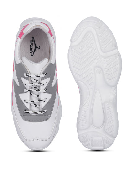 White & Pink Thunder Sneaker