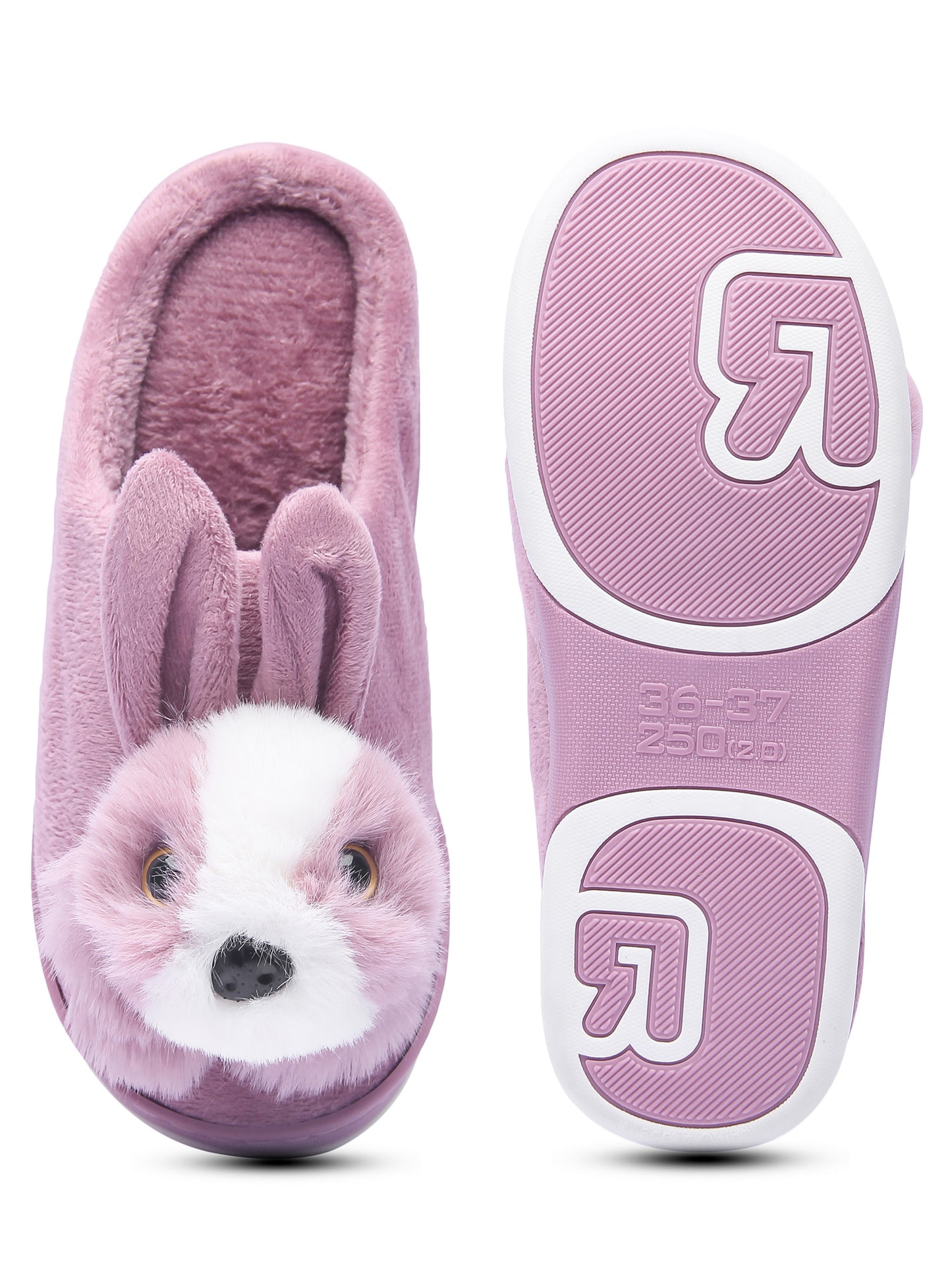 Brauch Women's Purple Cute Rabbit Winter Slippers