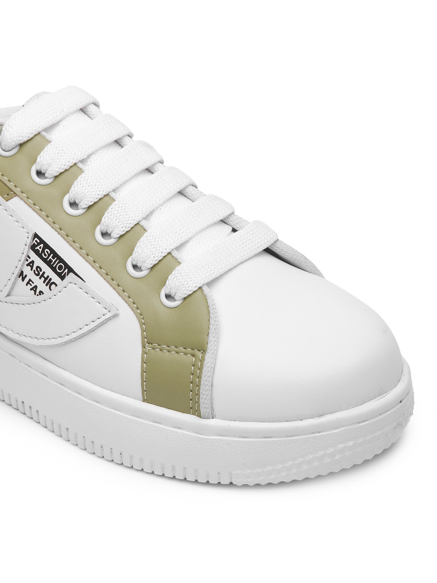 White & Olive Hip Hop Casual Sneaker