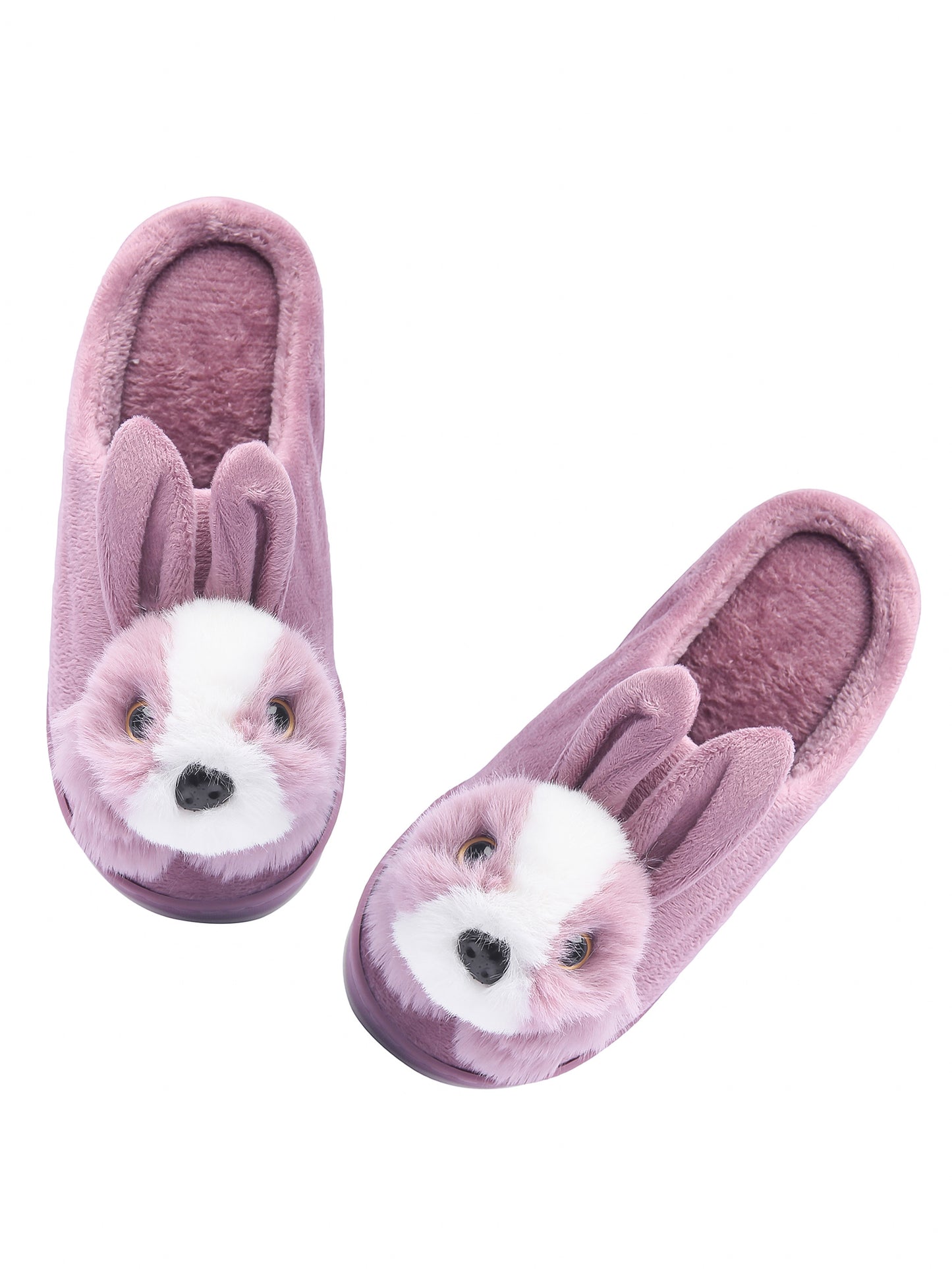 Brauch Women's Purple Cute Rabbit Winter Slippers