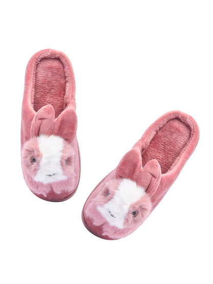 Brauch Women's Pink Cute Rabbit Winter Slippers