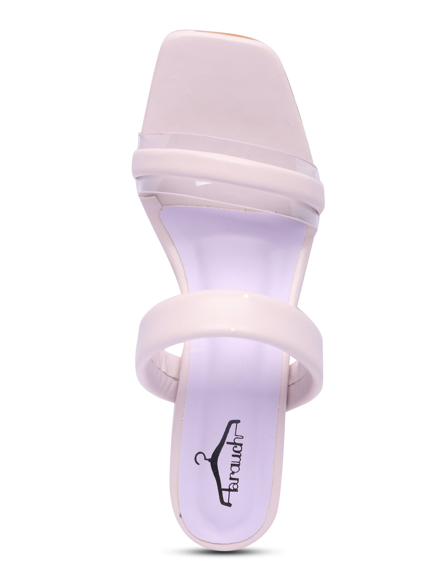 Brauch Women's Lavender Transparent Upper Spool Heel