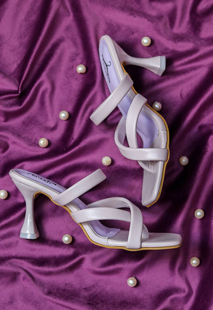 Brauch Women's Lavender Multistrap Spool Heel