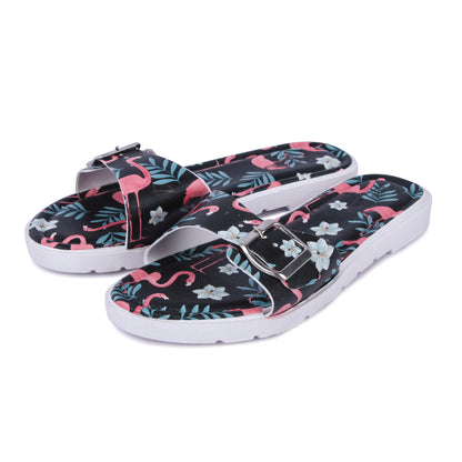 Brauch Women's Black Flamingo Belt Slides