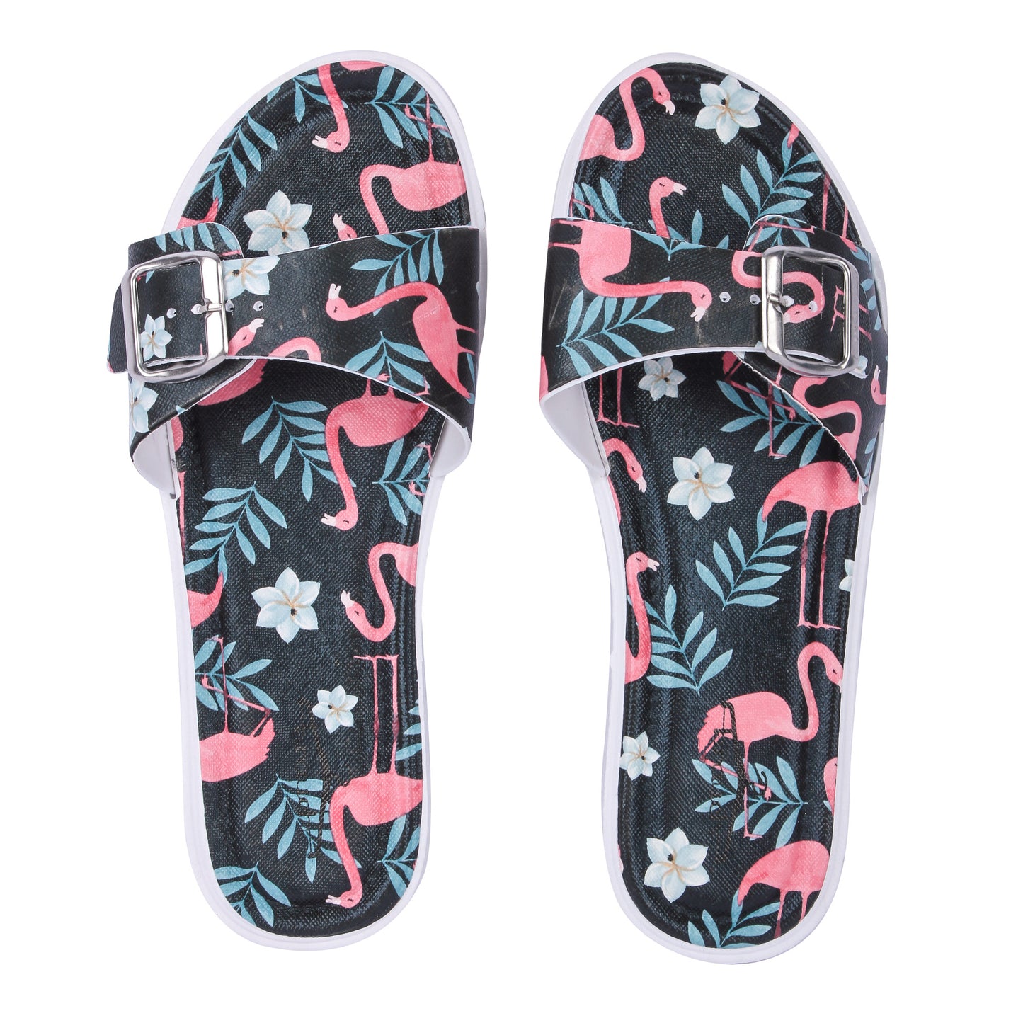 Brauch Women's Black Flamingo Belt Slides