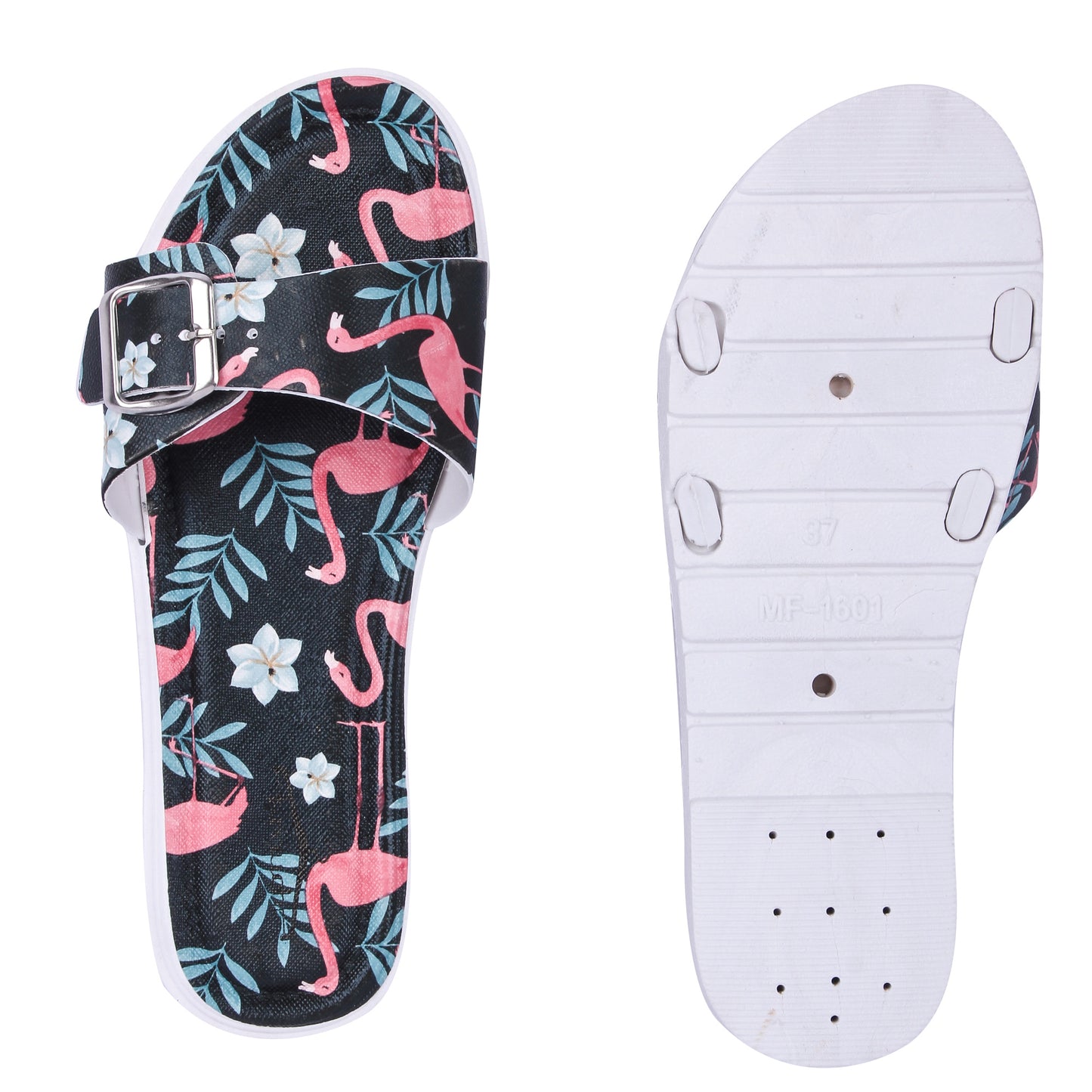 Brauch Women's Black Flamingo Belt Slides