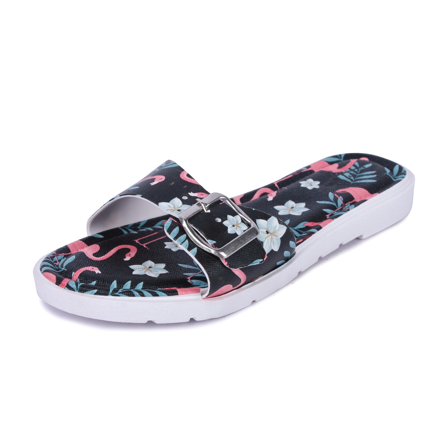 Brauch Women's Black Flamingo Belt Slides