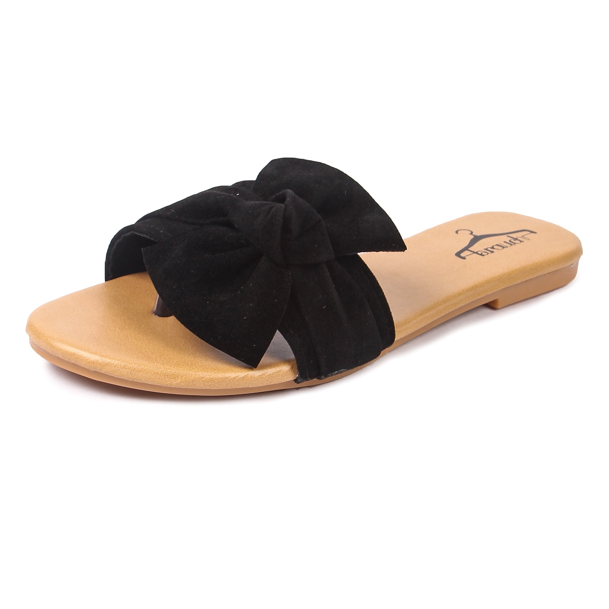 Black suede sliders hot sale