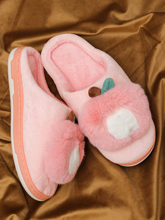 Brauch Women s Peach Apple Furry Winter Slippers brauch.in