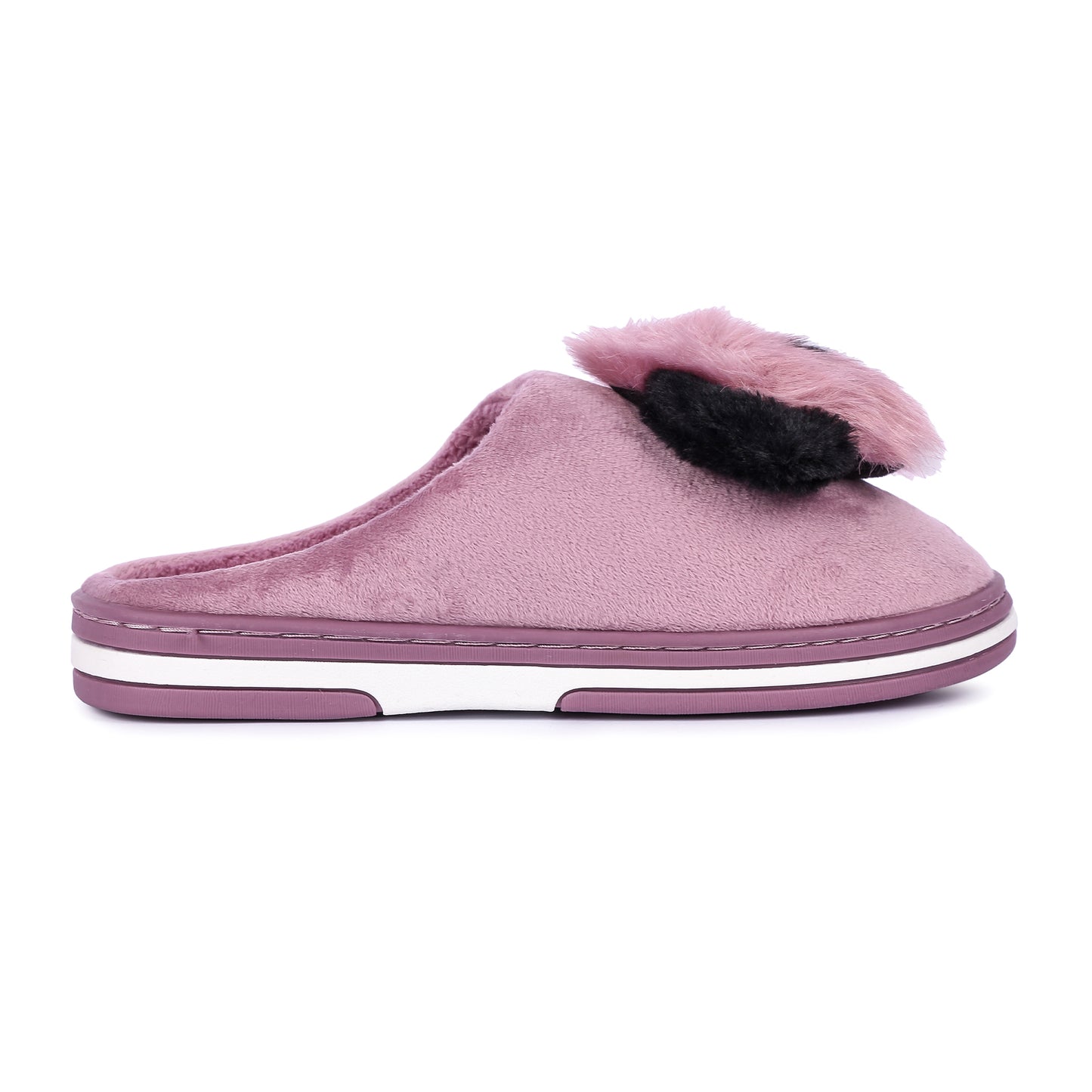 Brauch Women's Purple Cute Dog Winter Slippers