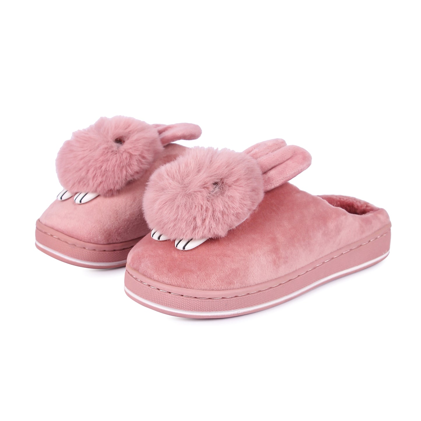 Brauch Women's Pink Cute Rabbit Winter Slippers
