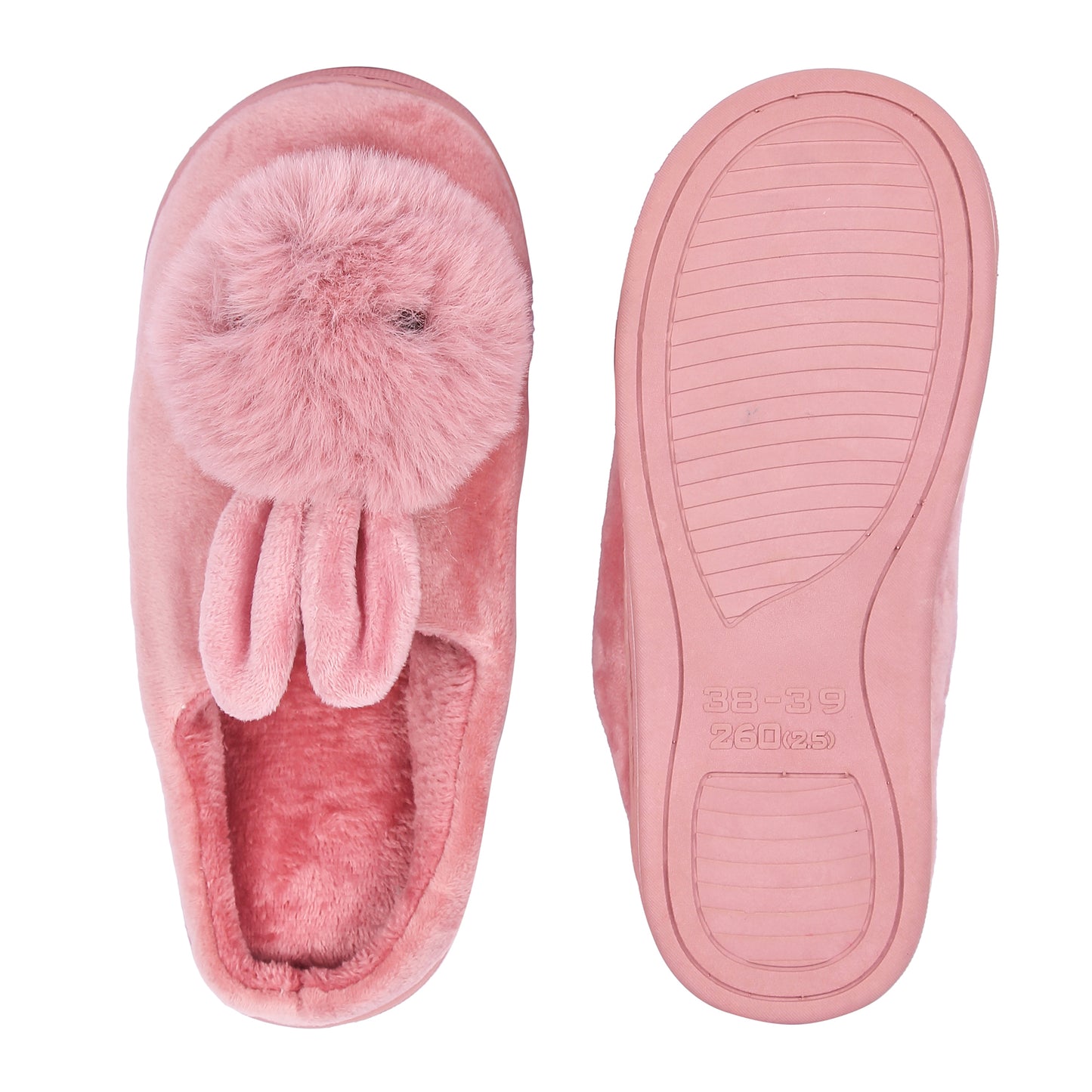 Brauch Women's Pink Cute Rabbit Winter Slippers