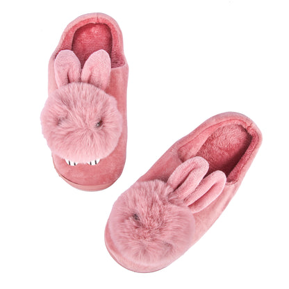 Brauch Women's Pink Cute Rabbit Winter Slippers