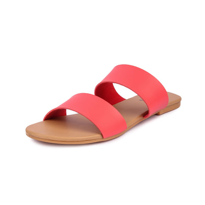 Brauch Women's Pink Strap Flats