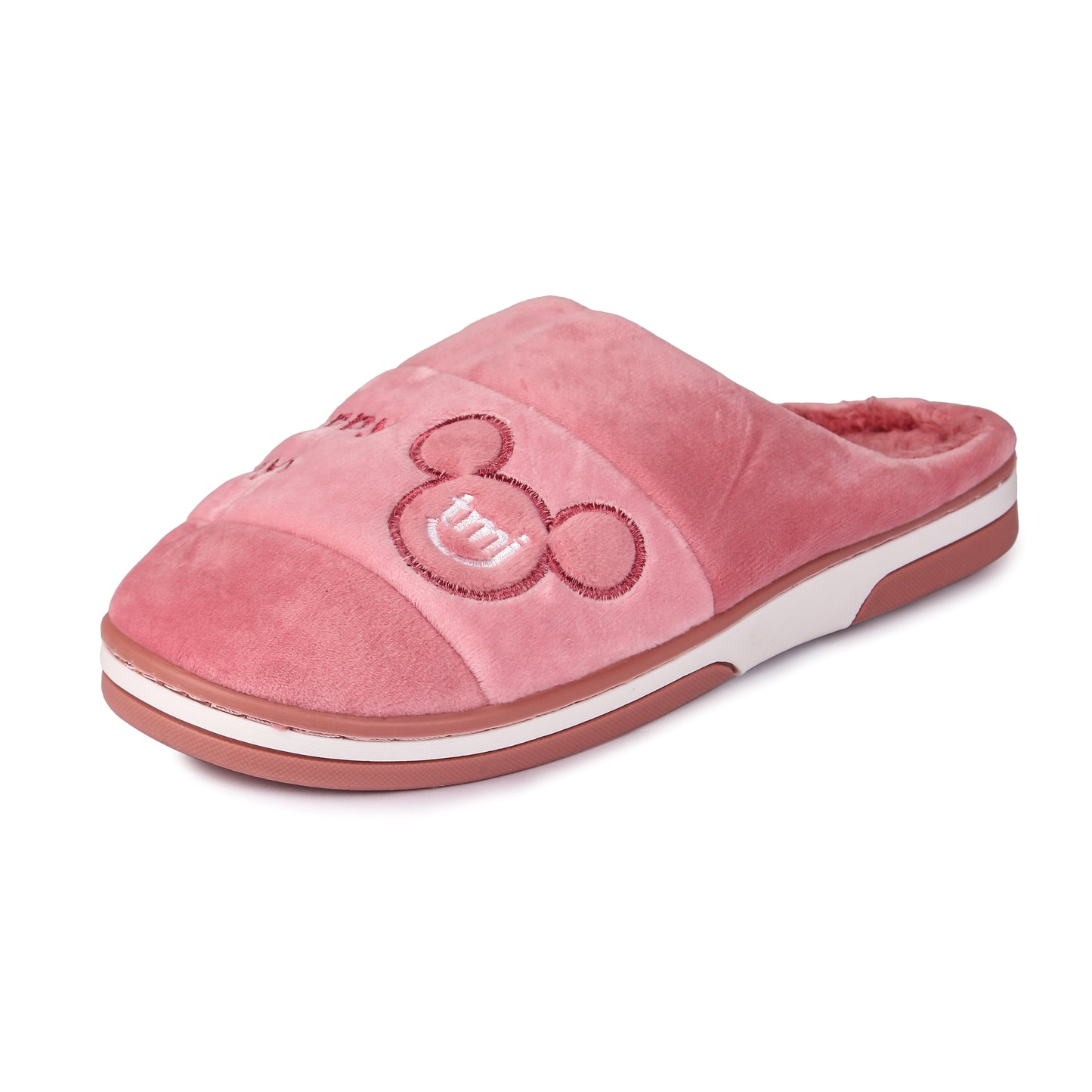 Brauch Women's Pink Happy Day Mickey Winter Slippers