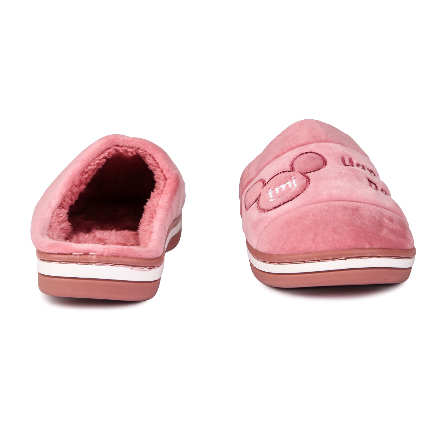 Brauch Women's Pink Happy Day Mickey Winter Slippers