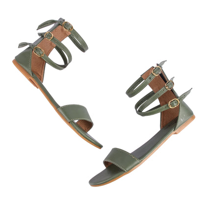 Brauch Women's Olive High Multi Strap Sandal