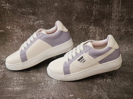 White & Lilac Hip Hop Casual Sneaker