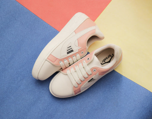 White & Pink Hip Hop Casual Sneaker