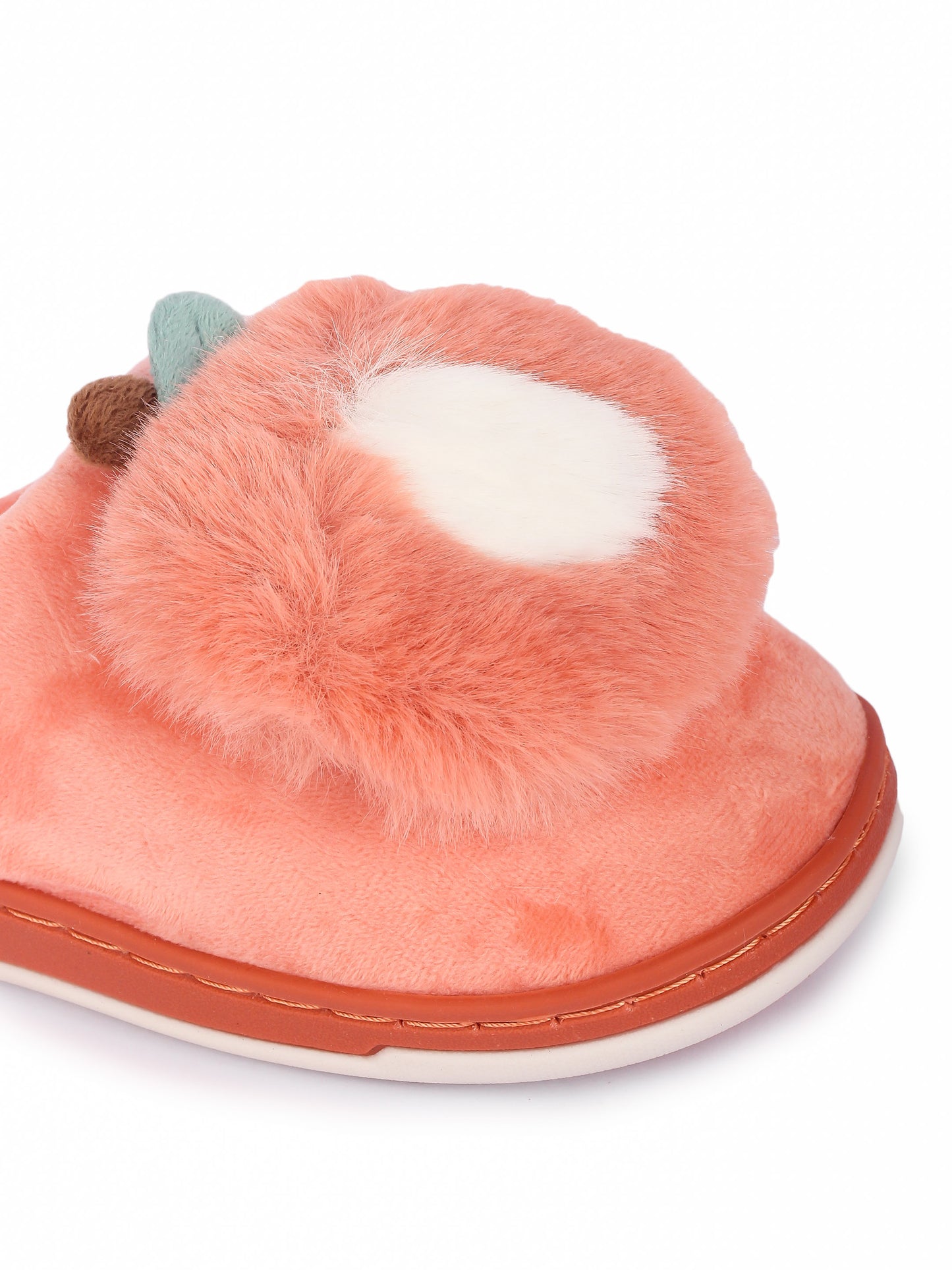 Brauch Women's Orange Apple Furry Winter Slippers