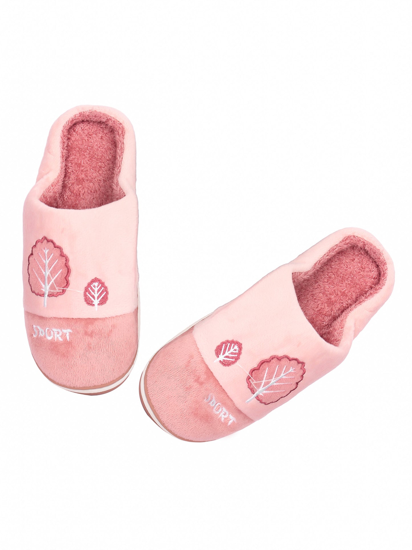 Brauch Women's Pink Tree Fur Winter Slippers