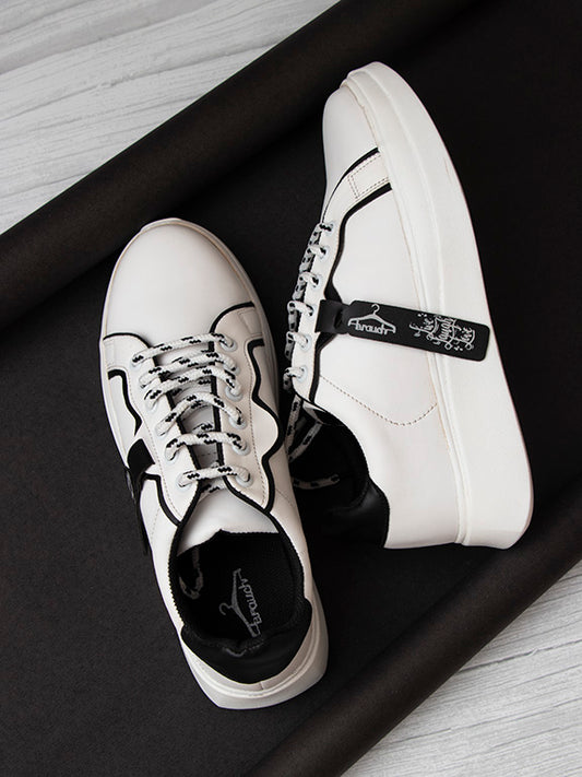 White and Black Live Laugh Love Casual Sneaker