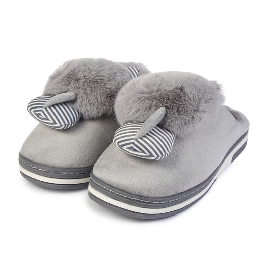 Brauch Women's Grey Raccoon Winter Slippers