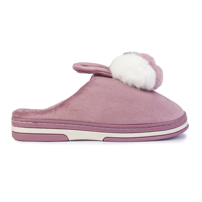 Brauch Women's Purple Furry Bunny Winter Slippers