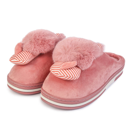 Brauch Women's Pink Raccoon Winter Slippers