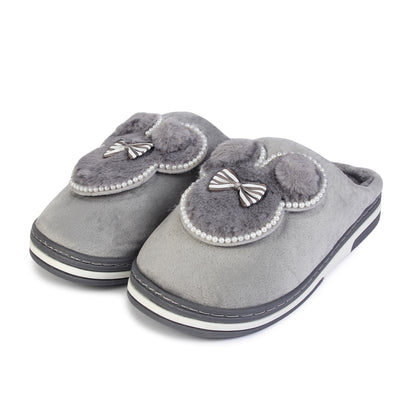 Brauch Women's Grey Pearl Mickey Winter Slippers