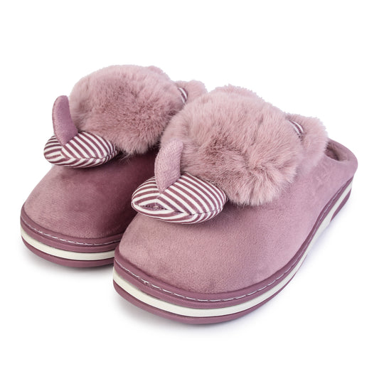 Brauch Women's Purple Raccoon Winter Slippers