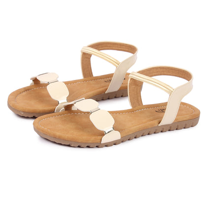 Brauch Women's Off White Oval Belt Sandal