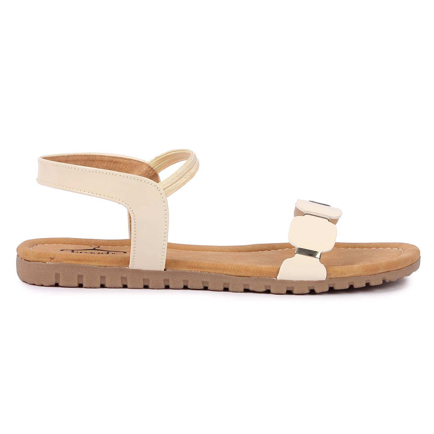 Brauch Women's Off White Oval Belt Sandal